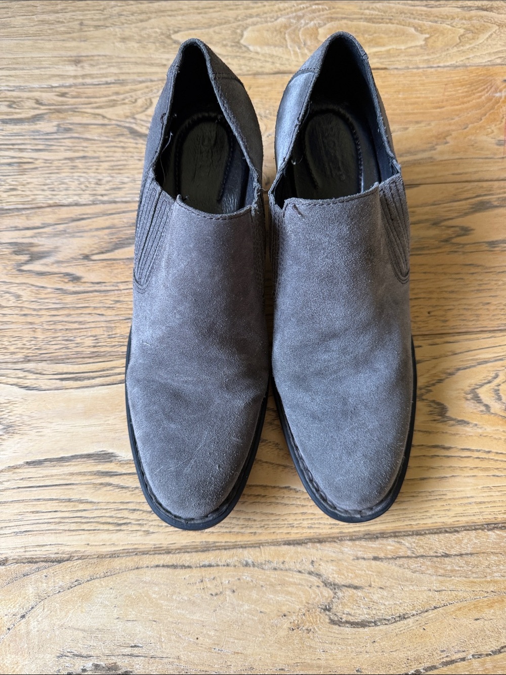 Born Grey Suede Slip-On Dress Shoes Size 8.5M